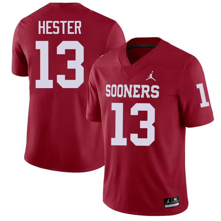 J.J. Hester Oklahoma Sooners Jersey,Oklahoma Sooners Football Uniforms,Jersey-Crimson